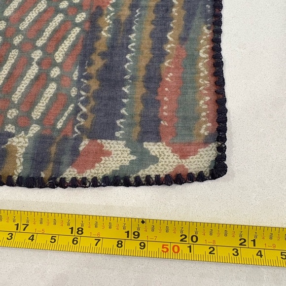 Vintage Caro Laurie LTD Patchwork Scarf - Eclectic Boho Design - Picture 2 of 7